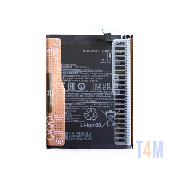 Bateria Xiaomi Poco M4 Pro 5G 21091116AG/MZB0BGVIN/BN5C 5000mAh